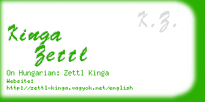kinga zettl business card
